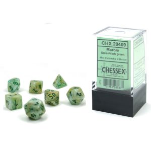 7-set Cube Mini Marble Green with Dark Green