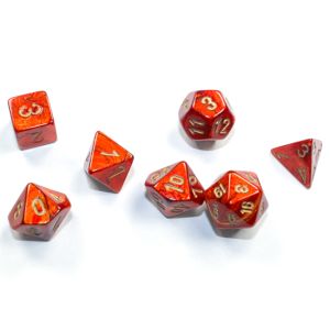 7-set Cube Mini Scarab Scarlet with Gold