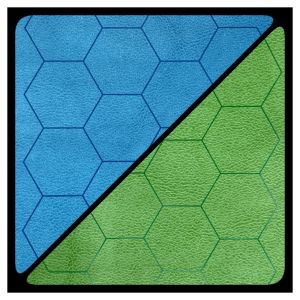 Battlemat: Reversible Hexes Blue/Green (23½” x 26” Playing Surface)