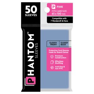 Deck Protector: Phantom Sleeves: Gloss/Gloss Pink Size (65mmX100mm)  (50)