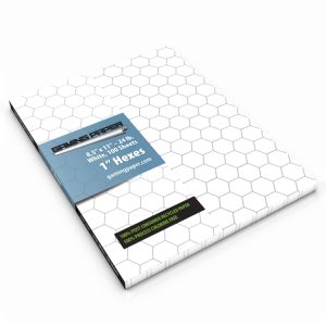 Gaming Paper: Singles: White 1" Hex (100)