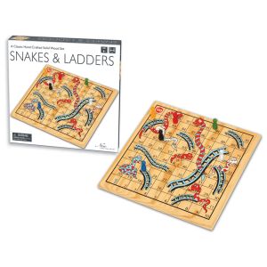 Wooden Snakes & Ladders