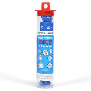 7-Set Tube Opaque Blue with White