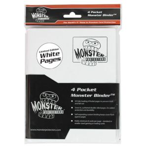 Binder: 4-Pocket Monster Matte White with White Pages