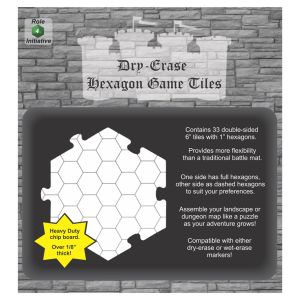 Dry-Erase Hexagon Game Tiles