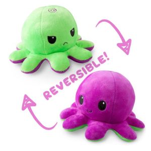 Reversible Octopus Plush: Purple & Green