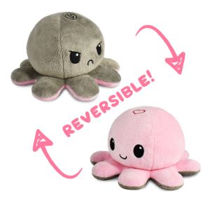 Reversible Octopus Plush: Pink & Gray