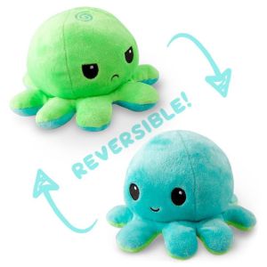Reversible Octopus Plush: Green & Aqua