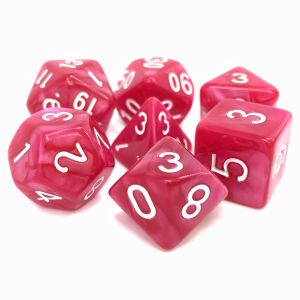 7-Set Coral Grief Rose Pearl Opaque with White